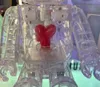 The Bearbrick Samlarobjekt Emotionellt ej tillgängligt Transparent Rött Svart hjärta Leksakssamlare Konstfigurer Modell Arbetsdekoration Leksaker Gåva 400 % 28CM