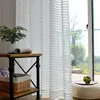 Cortina cortinas chaxi semi laço branco listrado sheer tule voile painel decoração para sala de estar quarto de janela do quarto feito sob encomenda feito