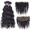 Human Virgin Hair Straight Bundles With Lace Closure Frontal Brazilian Weave Weft Body Natural Water Deep Wave Jerry Afro Kinky Curly Wet And Wavy 10A Grade