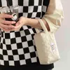 Nxy Cosmetic Bags Portable Women Wrist Pencil Case Cotton Fabric Makeup Comestics Organizer Storage Travel Toiletry Pouch 220302