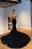 Czarna Elegancka Mermaid Prom Dresses Sweetheart Aplikacje Backless Kobiety Suknie Wieczorowe Długa Party Party Sukienka Custom