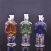 Mini Skull Glass Bong Oil Burner Pipes Shisha Hookah Dab Rig Fumar Tubo de Água Filtro Beaker Bubbler com 10mm Masculino Tubo de Queimador de Óleo de Vidro e Mangueira