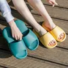 Plattform Air Slipers 2021 Tjock Sole Soft Slipper Par Män Kvinnor Skor Anti-halk Slides Summer Sandles Indoor Outdoor 33