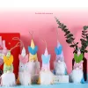 ¡¡¡NUEVO!!! Juego de adornos de conejito colgantes de Pascua, 6 uds., coloridos gnomos de conejito de peluche, decoraciones para árboles de fiesta EE
