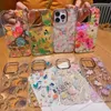 Electroplated Flower Glitter Bling TPU PC Phone Cases For iPhone 13 Pro Max 12 Mini 11 XR 8 Plus