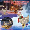 Courtyard Juldekoration Scarf Lights Chicken Ornaments Garden Pendant Home Decor Navidad Natal Kids Gift New Year 2022