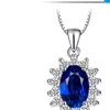 JewPalace Princess Diana Skapat Sapphire 925 Sterling S För Kvinnor Förlovningsring Silver 925 Ädelstenar Smycken
