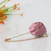 Moda broches alfinetes flor rosa folha de ouro corsage tecido flor floral para festa de casamento presentes 27 estilo terno decorar