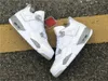 Аутентичные 4 White Oreo 4s Мужские модельные туфли Tech Grey Black Fire Red CT8527-100 Ретро спортивные кроссовки с коробкой