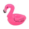 Mini Flamingo Pool Float Drink Hållare Kan Uppblåsbar Flytande Pool Bad Strandfest Barnleksaker FY7212