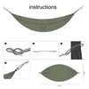 Hammocks Outdoor Double-person Parachute Portable Handy Fabric Hammock Field Hiking Camping Tent Garden Swing Hanging Bed With Ropes Carabiners 44colors wmq790