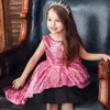 Shiny Sequins Flower Girls Dresses New Cute Sleeveless Tulle Tiered TuTu Pageant Gowns Gorgeous Puffy Prom Bridesmaid Dress M281