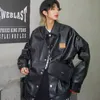 Motorcykel läder Mäns flygdräktjacka Vårt höst Koreansk stil Trendig Handsome Loose Soft Winter Women's Jacket 210818