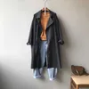 Automne Hiver Trench-Coat Casual Femmes Long Survêtement Lâche Vêtements pour Dame avec Ceinture Printemps Mode Haute Qualité Veste 210607