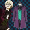 Anime Siyah Butler 2 Kuroshitsuji Alois Trancy Üniforma Kıyafetler Cosplay Kostümleri Tam Set (Dış + Yelek Gömlek Shortsbow Kravat) Y0913