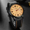 Wristwatches Military Watch Digital Display Luminous Hands Leather Waterproof Quartz Dual Calendar Top Brand Fashion Casual Men's