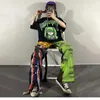 Unclutonjm Lattice Patchwork Hip Hop Harajuku Casual Pants High Street Design Ins Fashion Men Byxor T2-A002 210715