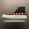 2024 NOWOŚĆ HICH TOP VINTAGE z lat 70. Buty na płótnie Designer Women Mens All Star Classic 70 Chucks Taylors Low Multi-Heart Flat Trainers Sports Sneakers