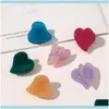Clamps Jewelry Heart-Shaped Women Aessories Girl Candy Color Claws Female Crab Ladies Ponytail Hair Holder Drop Delivery 2021 Pymth