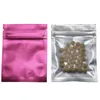 Storage Bags 100Pcs Matte Mylar Foil Clear Plastic Self Seal Bag Tear Notch Resealable Pouches For Candy Snack Tea Bean