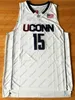 Kemba Walker Jersey # 15 Ucconn Huskies 스티치 뜨거운 농구 저지 S-XXL 네이비 블루 화이트 빠른 배송