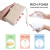 Bath Tools Exfoliating Saver Bag Natural Sisal Soap Savers Mesh Pouch 3 Style Foaming Drawstring for Bath & Shower Use WH0372