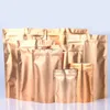 400 pièces or Stand Up Mylar fermeture à glissière sacs papier d'aluminium refermable pochette d'emballage alimentaire joint bonbons collations 10*15 12*20 14*22 16*24 19*29 22*29 cm sac de valve