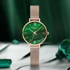 Armbandsur kvinnliga klockor mode söt 31 mm grön koreansk klocka lysande damer gåva