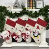 Juldekorationer stor strumpa Creative Santa Snowman Elk Presentpåse Candy Decoration Pendant