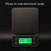 高精度デジタル電子スケール測定ツールキッチンスケールタイマーLCDディスプレイ3kg / 5kg 0.1g 210915