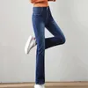 Kot kadın Sonbahar Kış Stil Avrupa Amerika kadın Elbise Düz Renk Zayıflama Pantolon Yüksek Bell-alt 210527