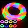 STRIPS AC220V-240V 110V RGB LED Neon Flex voor Home Lighting Decoration Garden Verlichting Gebouw Winkelcentrum 50m Roll