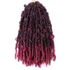 Facile à installer fort soigné haut papillon serrures cheveux 12 pouces Bob Distressed Faux locs pré bouclé court noir doux Crochet tresses