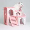 Small Animal Supplies Syrian Hamster Nest House Squirrel Chinchilla Villa Bed Cage Ecological Board Swing Toy