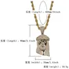 Pendant Necklaces Hip Hop CZ Zircon Stone Paved Bling Iced Out Big JESUS Piece Pendants Necklace For Men Rapper Jewelry Gold Color