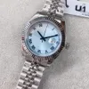 U1 Factory ST9 Baby Blue Dial Watch gecanneleerde bezel automatische beweging 41 mm mannen horloges roestvrijstalen heren jubileumriem polshorloges