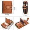 HBP contatti famiglia Moda europea e americana Portafogli corti doppia cerniera fibbia borsa da uomo retrò Crazy Horse Leather Borsa da uomo casual zero wallet counter box