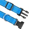 Reflective Dog Collar 12 Colors Soft Neoprene Padded Breathable Nylon Pet Adjustable for Small Medium Large Dogs 4 Sizes