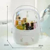 Коробка для хранения макияжа тип настольного протекания прозрачного прозрачного окна Косметический органайзер корпус yg bines bins