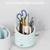 Förvaringslådor Bins Multi-Grid Desktop Pen Holder Plast Multi-Function Roating Pences Väska Arrangör för Office School Supplies Hanw