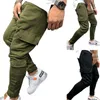 Styles Mens Roupas Mens Plain Calças Multi-Bolso Movimentar Bottoms Bottoms Sweetpants Pantalones de Hombre Calças de Carga Homens