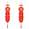 Kinesiska nyårsdekorationer Fabrics Couplet DIY Juldekorationer för Home New Year Decor House Moving Xmas Pendants 210408