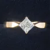 Silverfärg Rose Gold Simple Rings with Zircon Stone Wedding Engagement Ring Fashion Jewelry 20214570656