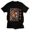 Zhongli Genshin Impact T-shirt pour hommes T-shirts en coton doux Tops Anime Game T-shirts à manches courtes Urban Harajuku T-shirt Cadeau Y0901