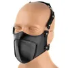 Nxy Adult Toys Bdsm Fetish Leather Mask for Men Women Cosplay regolabile Unisex Bondage Belt Restrizioni Maschere da schiavo Coppie Sex Toy 1207
