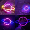 LED Planet Neon Sign USB Strip Holiday Lighting Christmas Home Room Party Decorative Wall Night Lights for Kid Gift