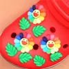 Shoe Parts Accessories Resin children's shoes charm buckle decorative for Croc jibz rainbow smile 1 piece. J0520