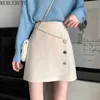 Werueruyu vrouw corduroy rok sexy vintage harajuku rokken mini slanke hoge taille rechte rok dames Koreaanse stijl 210608