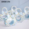 LBSISI Life 20pcs Boîte de poignée de papier de bonbons de mariage avec Windows Emballage de chocolat Anniversaire Graduation Party Favor Cadeau Décoration 211108