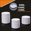 60g 100g 120g Bouteille de pot vide en plastique blanc en gros au détail de qualité supérieure Originales rechargeables contenants cosmétiques Cerambonne quantité